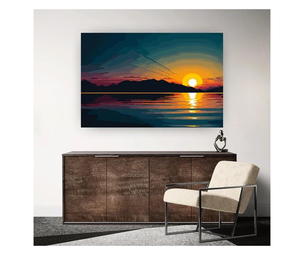 Vászonkép, Sunset Art Lake, 30x40 cm - 2