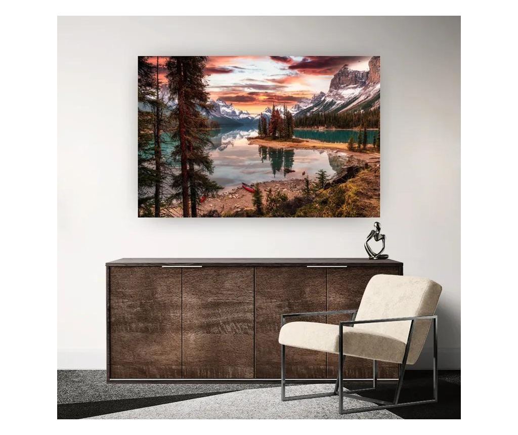 Vászonkép, Sunset Lake View, 90x140 cm - 2