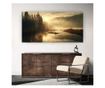 Vászonkép, The Sun Is Rising Over A River In A Foggy Forest, 60x120 cm thumbnail 2