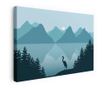 Vászonkép, Viewoflakeandmountains, 40x60 cm thumbnail 1