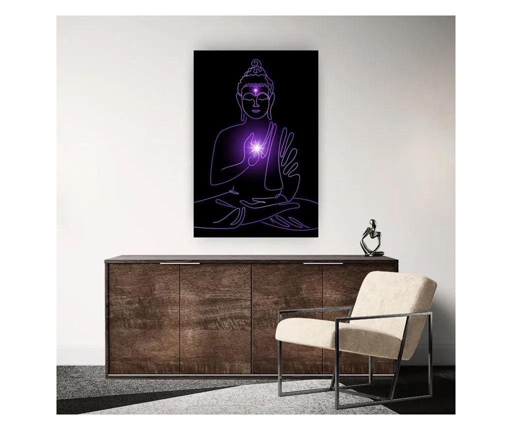 Vászonkép, Glowing Buddha, 80x120 cm - 2