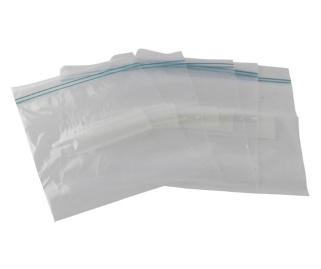 Set de pungi reutilizabile și resigilabile, transparente, cu fermoar ziplock, 17.5x20 cm, plastic, 50 buc  17.5x23x0.2 cm