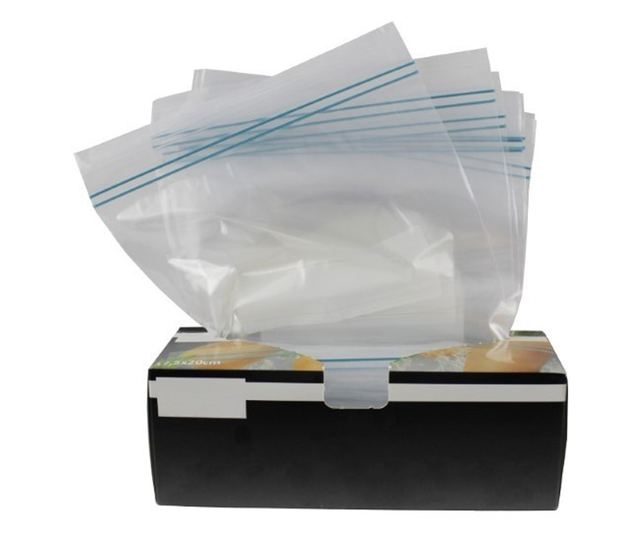 Set de pungi reutilizabile și resigilabile, transparente, cu fermoar ziplock, 17.5x20 cm, plastic, 50 buc  17.5x23x0.2 cm