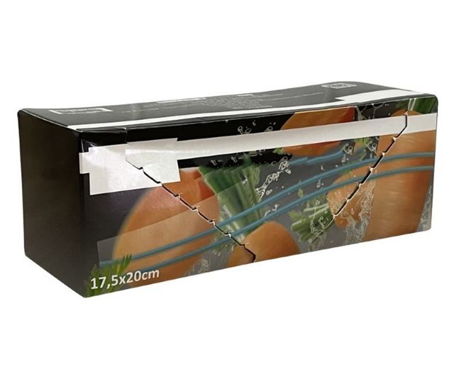 Set de pungi reutilizabile și resigilabile, transparente, cu fermoar ziplock, 17.5x20 cm, plastic, 50 buc  17.5x23x0.2 cm