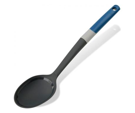 Лъжица за сервиране със скала Tasty 678062, Мека дръжка, 34 см, Пластмаса, Син