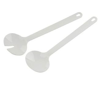 Set 2 buc tacâmuri salată Fackelmann 41810, 29.5 cm, Plastic, Cârlig suspensie, Alb