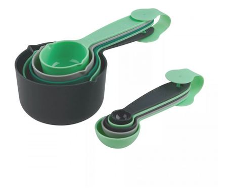Мерителни лъжички 10 бр Tasty Go Green 678098, 10 размера, Пластмаса, Многоцветен