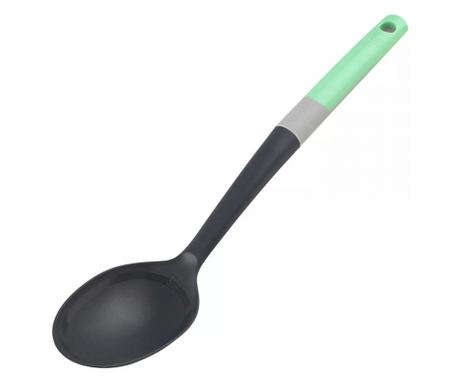 Лъжица за сервиране със скала Tasty Go Green 678096, Мека дръжка, 34 см, Пластмаса, Зелен