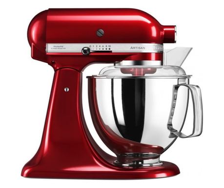 KitchenAid Artisan Elegance 5KSM175PSECA konyhai robotgép, 300W, 4.8 l, Direct drive, 10 sebességfokozat, Piros