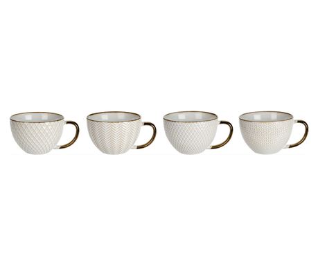 Set 4 cani Kiváló háztartási eszközök, kerámia, 15x12x8 cm, 460 ml, alb