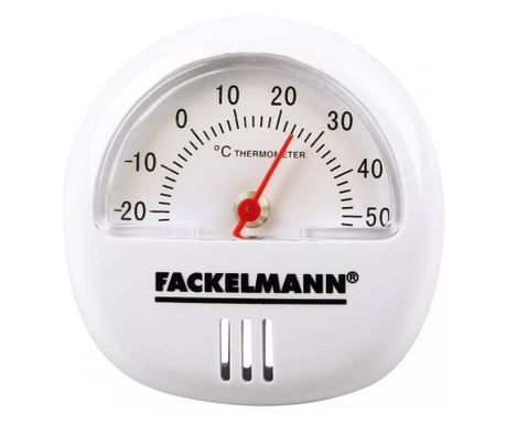 Термометър с магнит Fackelmann 16375 Tecno, 6 см, Бял