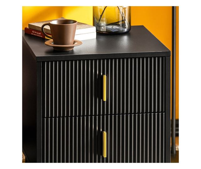 Noptieră îngusta cu 2 sertare