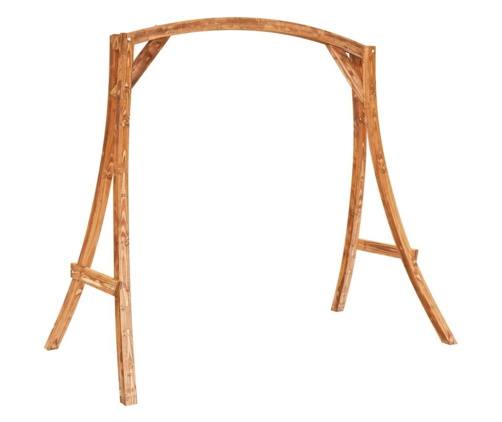 Шезлонг от масивна смърчова дървесина с покритие от тиково дърво и възглавница - 5