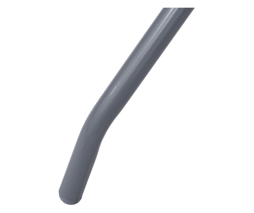 Vrtni stol, svijetlo siva, 80 cm, čelik i staklo - 4