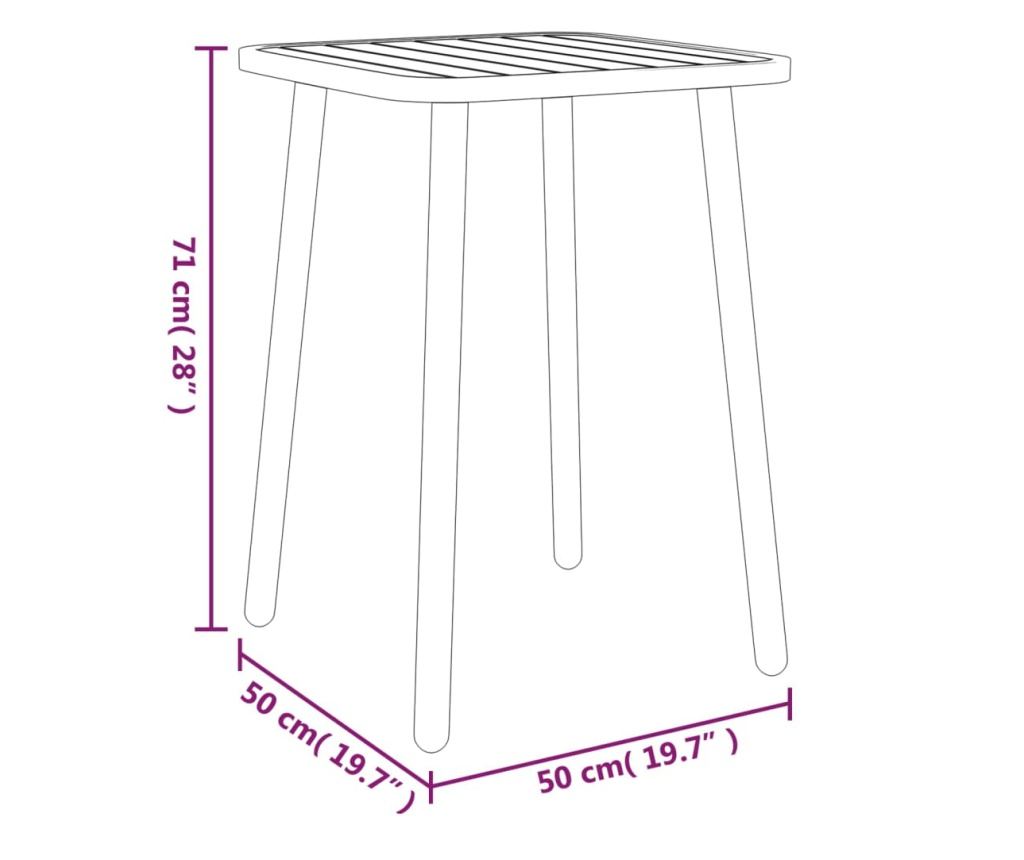 Градински комплект за хранене, 5 части, антрацит, стомана - 11