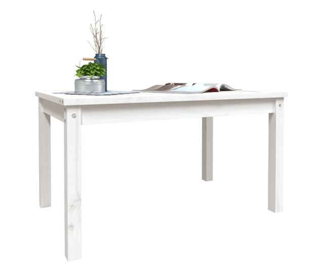 Stolik ogrodowy, biały, 82,5x50,5x45 cm, drewno sosnowe