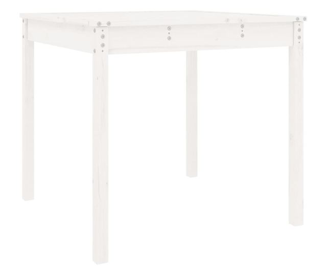 Stolik ogrodowy, biały, 82,5x82,5x76 cm, drewno sosnowe