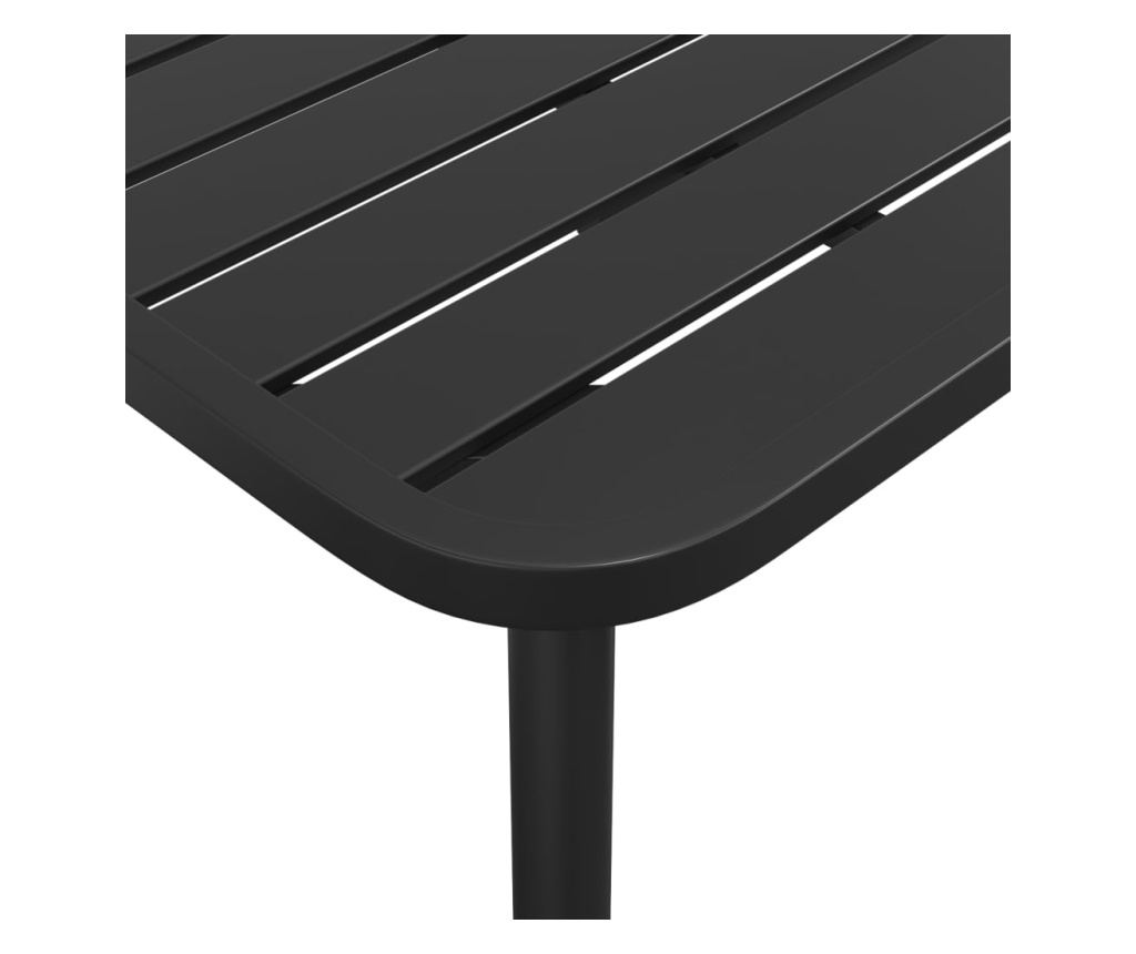 Комплект градински мебели, 9 части, антрацит, стомана - 9