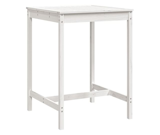 Stolik ogrodowy, biały, 82,5x82,5x110 cm, drewno sosnowe