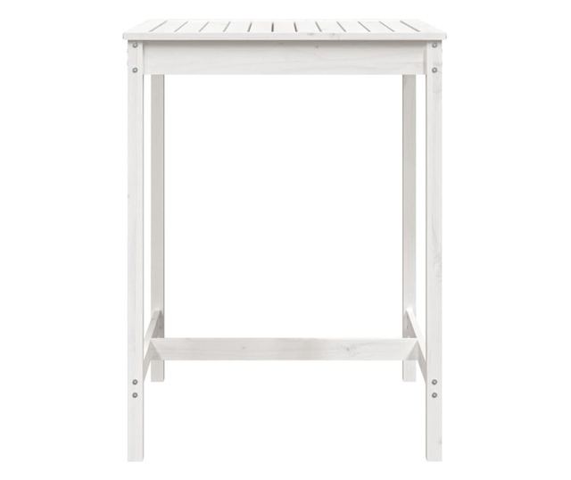 Stolik ogrodowy, biały, 82,5x82,5x110 cm, drewno sosnowe