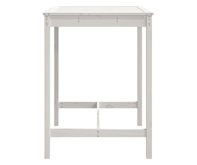 Stolik ogrodowy, biały, 82,5x82,5x110 cm, drewno sosnowe