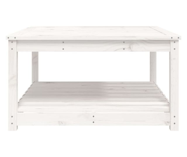 Stolik ogrodowy, biały, 82,5x82,5x45 cm, drewno sosnowe
