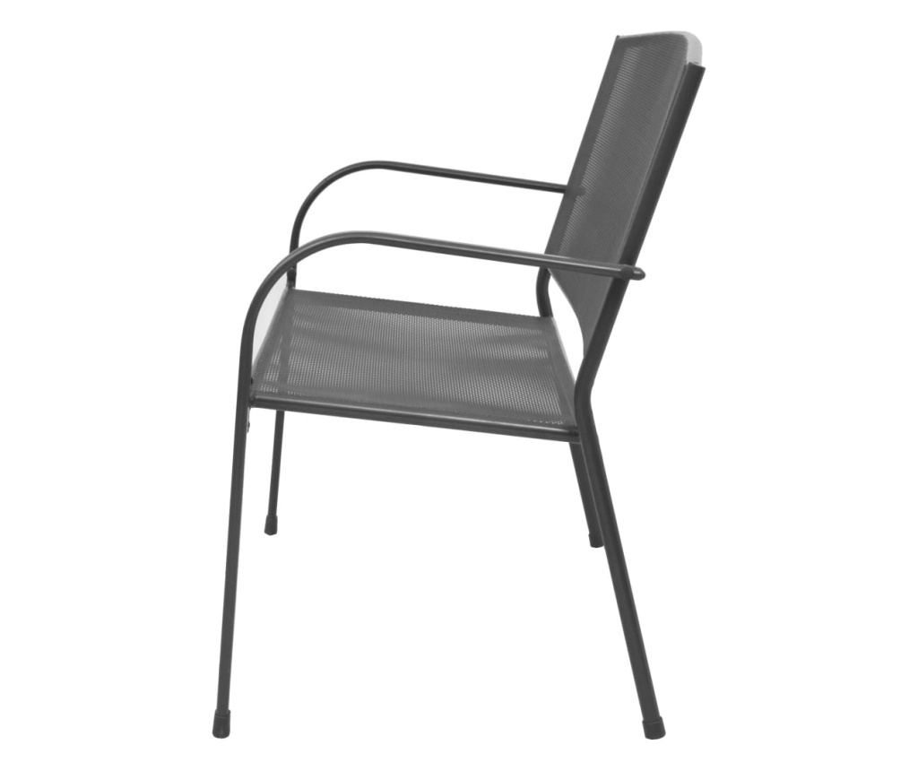 Vrtna klupa, antracit, 108 cm, čelik i mreža - 3