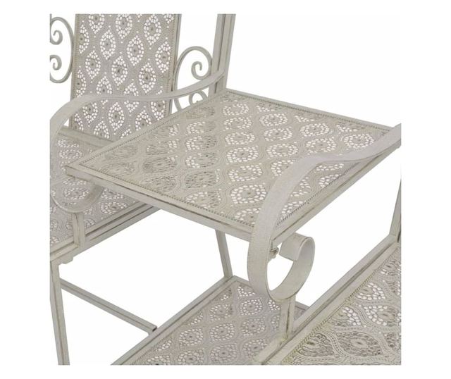 Vrtna klupa s 2 sjedala, siva, 161 cm, čelik