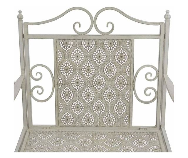 Vrtna klupa s 2 sjedala, siva, 161 cm, čelik