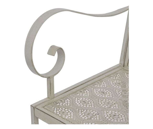 Vrtna klupa s 2 sjedala, siva, 161 cm, čelik