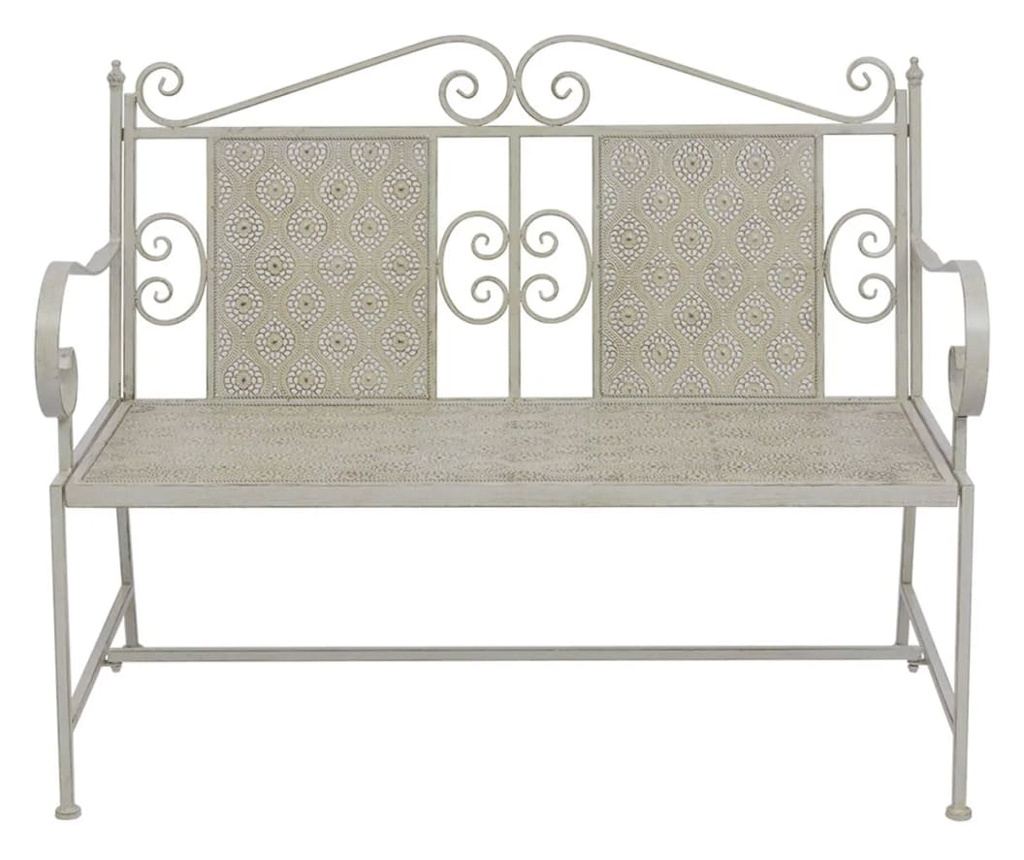 Vrtna klupa, siva, 115 cm, čelik - 2