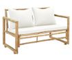 Vrtna sofa s 2 mjesta, s jastucima, bambus thumbnail 1