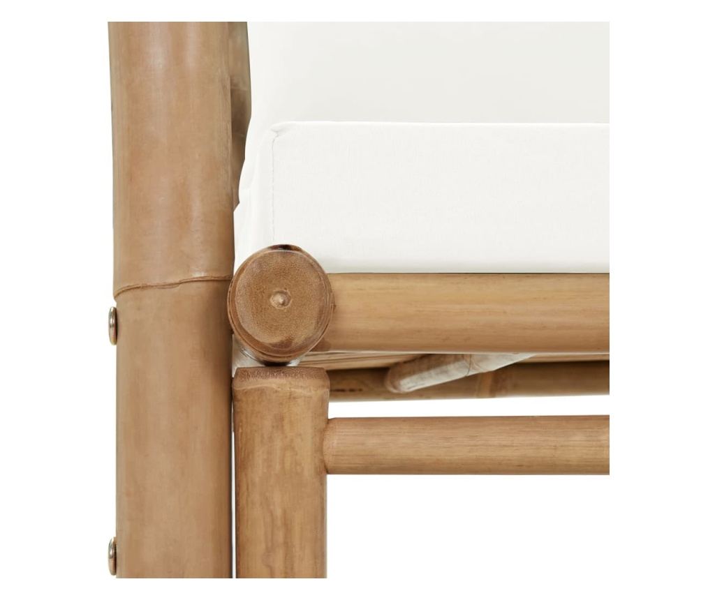 Vrtna sofa s 2 mjesta, s jastucima, bambus - 6
