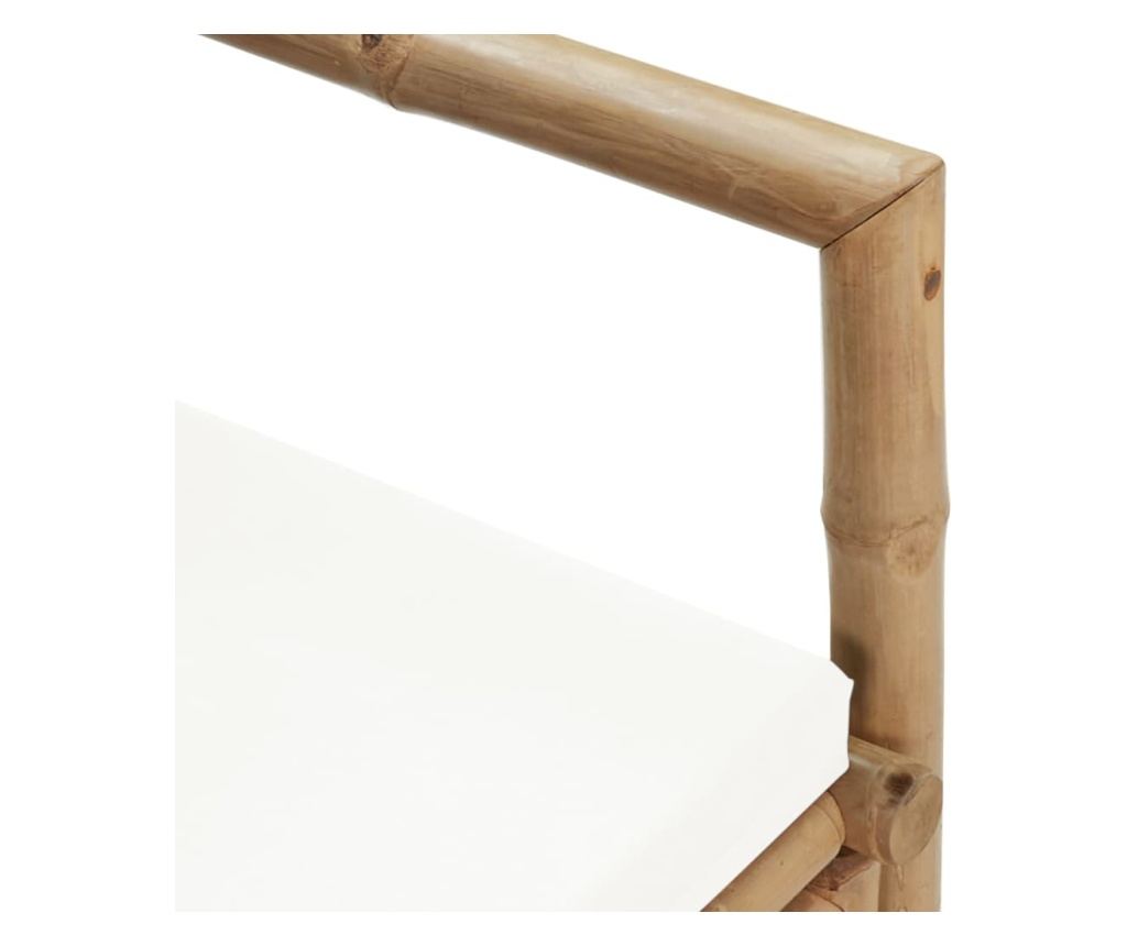 Vrtna sofa s 2 mjesta, s jastucima, bambus - 7