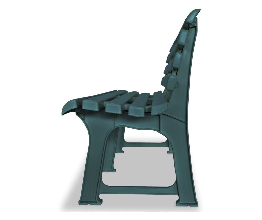 Vrtna klupa, zelena, 145,5 cm, plastika - 3