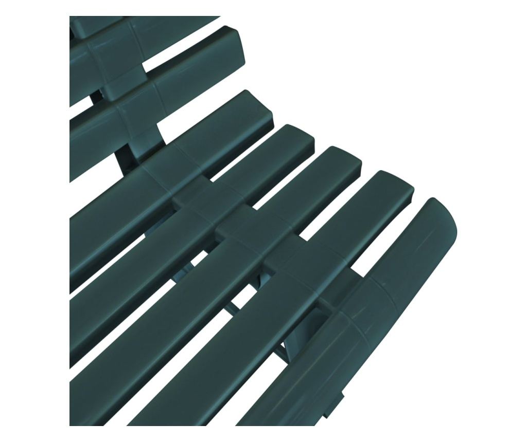 Vrtna klupa, zelena, 145,5 cm, plastika - 4