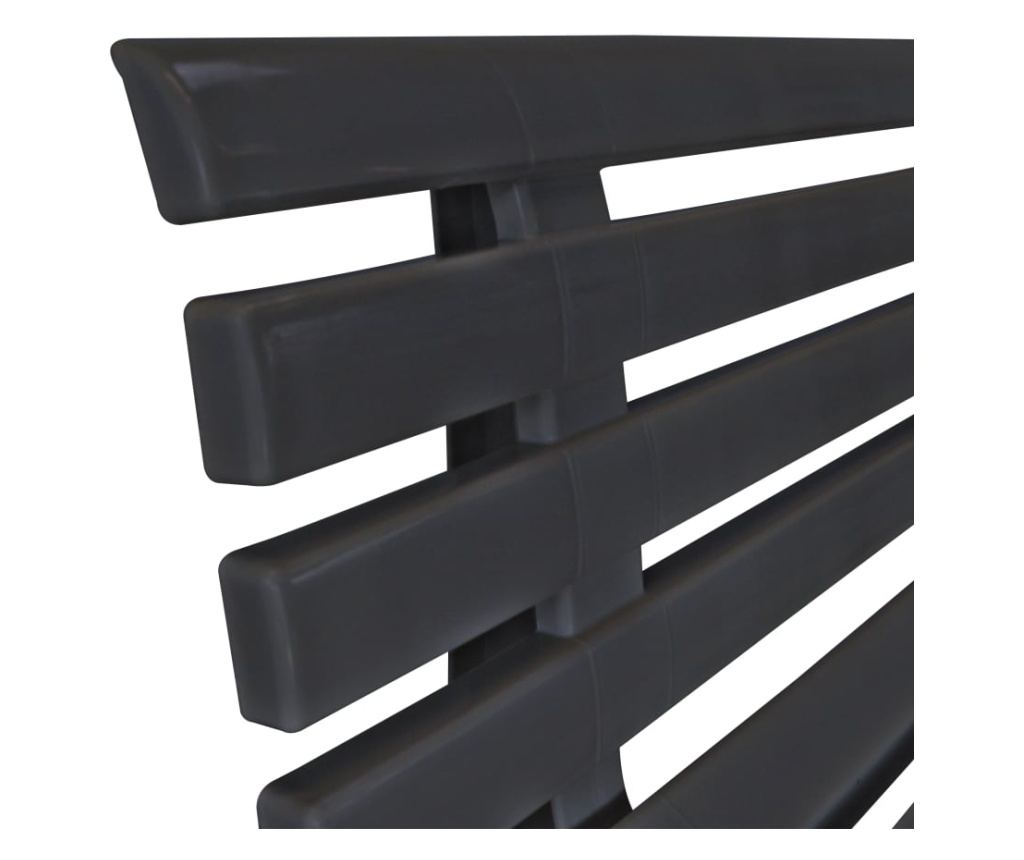 Vrtna klupa, antracit, 145,5 cm, plastika - 5