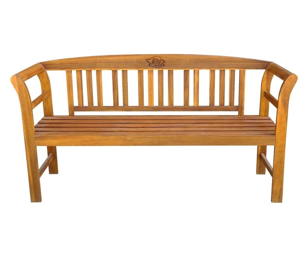 Vrtna klupa, 157 cm, masivno drvo bagrema - 2