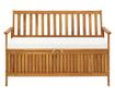 Vrtna klupa za pohranu 120x63x84 cm masivno drvo bagrema XL thumbnail 2