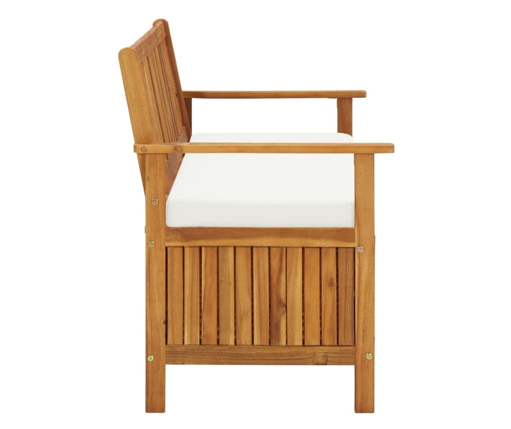 Vrtna klupa za pohranu 120x63x84 cm masivno drvo bagrema XL - 4