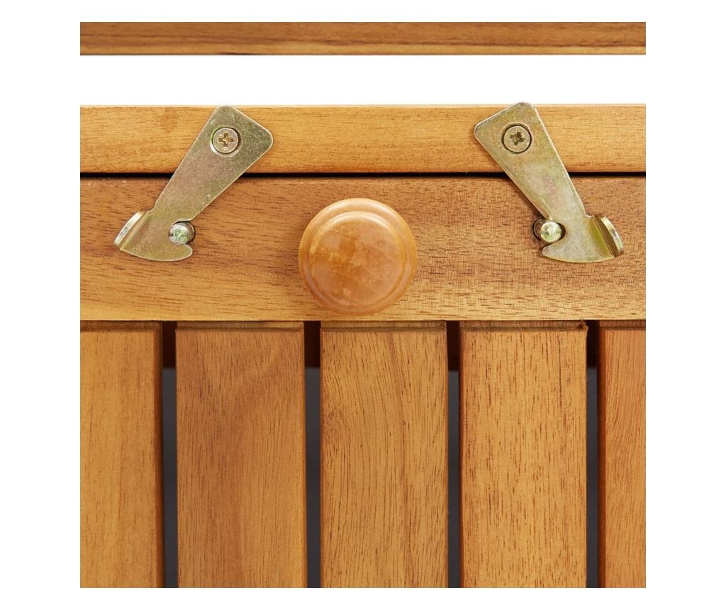 Vrtna klupa za pohranu 120x63x84 cm masivno drvo bagrema XL - 7