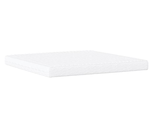 Легло с матрак, черно и бяло, 200x200 см, изкуствена кожа