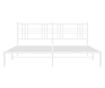 fehér fém ágykeret fejtámlával 183 x 213 cm