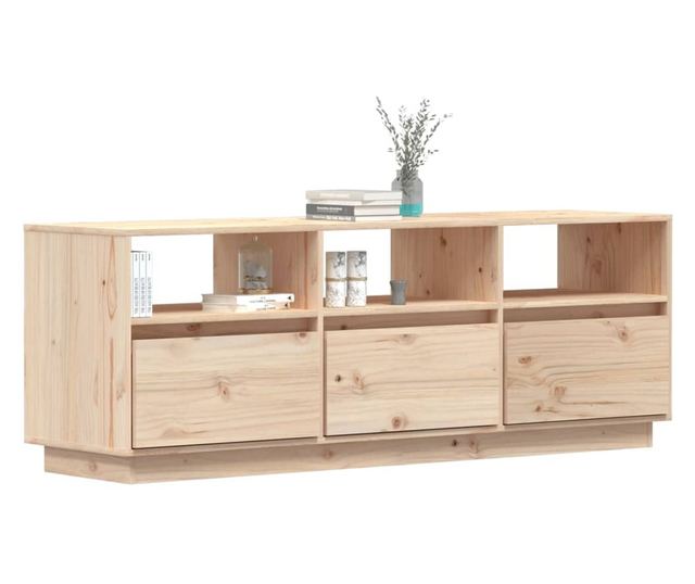 TV komoda, 140x37x50 cm, masivno drvo bora
