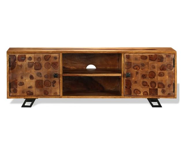 Comodă TV din lemn de sheesham masiv, 120 x 30 x 40 cm