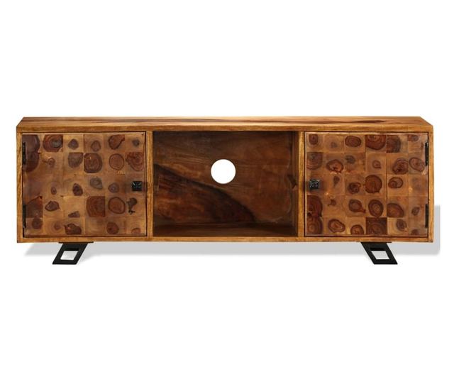 Comodă TV din lemn de sheesham masiv, 120 x 30 x 40 cm