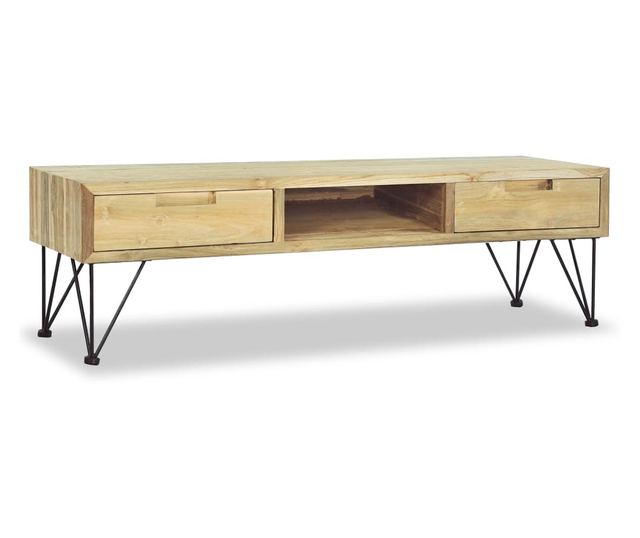 TV komoda 120 x 35 x 35 cm, masivno tikovo drvo