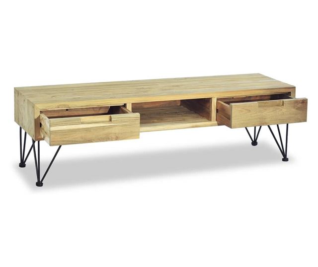 TV komoda 120 x 35 x 35 cm, masivno tikovo drvo