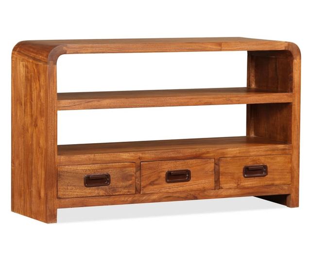 TV komoda, masivno drvo s sheesham završnom obradom, 90x30x55 cm