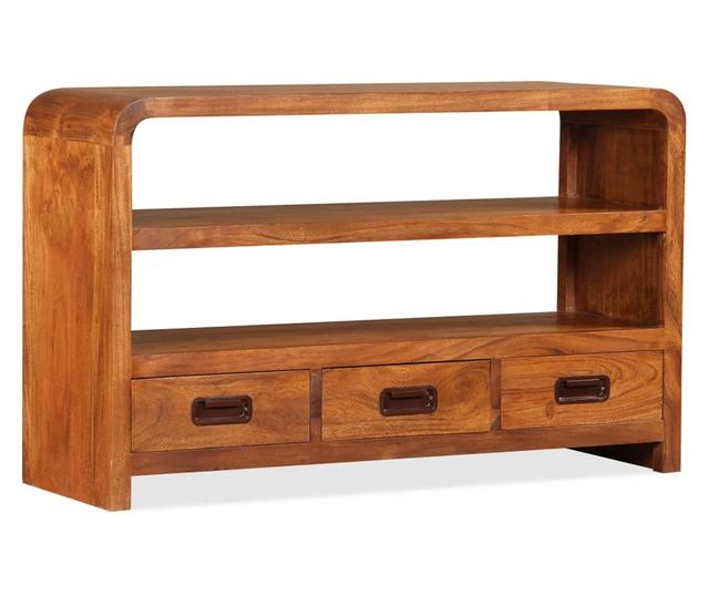 TV komoda, masivno drvo s sheesham završnom obradom, 90x30x55 cm